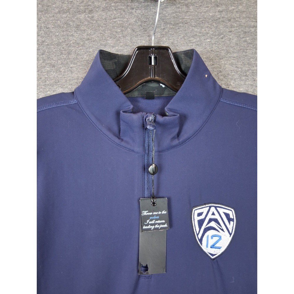 NEW Greyson Mens Jacket Large Blue 1/4 Zip Performance Golf Pac 12 NCAA Football